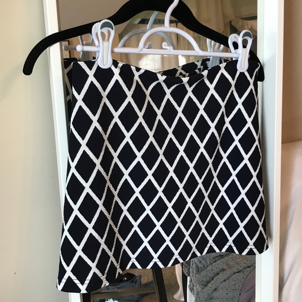 Navy and white skirt